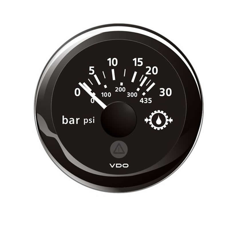 VDO ViewLine Gear Oil Pressure 30Bar Black 52mm